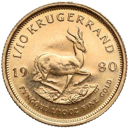 Krugerrand 1/10 oz Gold 1980