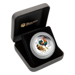 Lunar II: Year of the Rooster 2 oz Silver (Perth Money Expo)