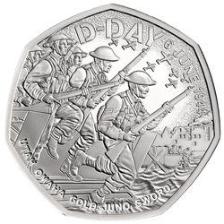 D-Day 50p Srebro 2024 Proof 