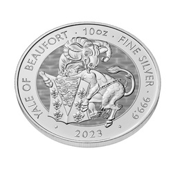The Royal Tudor Beasts: The Yale Of Beaufort 10 uncji Srebra 2023