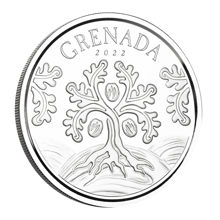 Grenada: Nutmeg Tree 1 oz Silver 2022