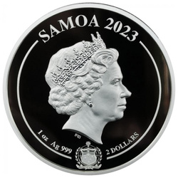 Samoa: Asian Mythical Creatures - Nine Tailed Fox 1 oz Silber 2023 Prooflike