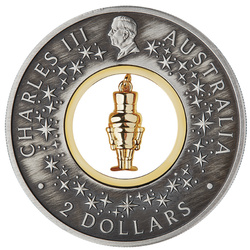 Tuvalu: Lo schiaccianoci di Natale colorato, placcato in oro 2 once d'argento 2024 Moneta antichizzata