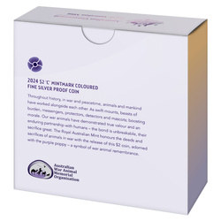 RAM : War Animals Remembrance colorée 2 Argent 2024 Proof « C » Mintmark