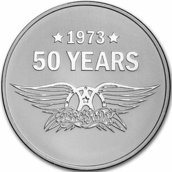 Niue : Aerosmith 50e anniversaire 1 once d'argent 2023 Slab
