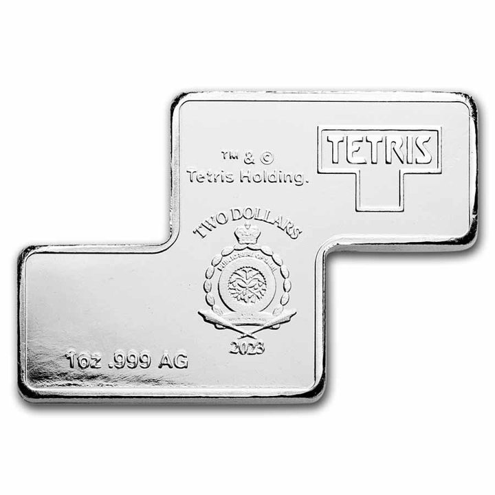 Niue: Tetris 1 oz Silver 7-Coin Tetrimino Shapes Set 2023