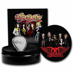 Niue: Aerosmith 50. rocznica 10 gramów Srebra 2023 Guitar Pick