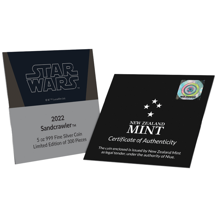Niue: Star Wars - Sandcrawler kolorowany 5 uncji Srebra 2022 Proof
