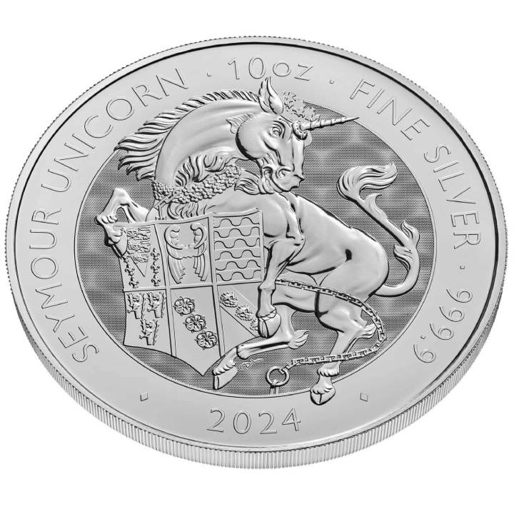 The Royal Tudor Beasts: The Seymour Unicorn 10 oz Silber 2024