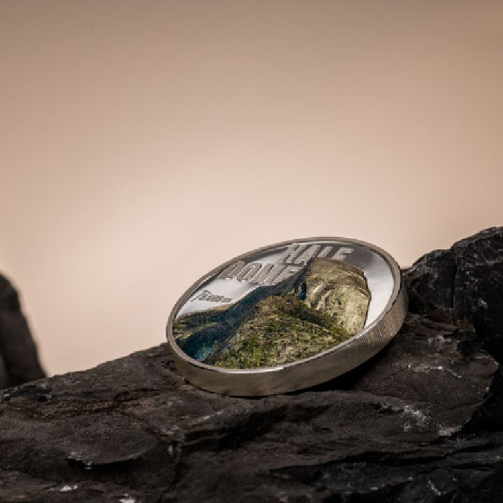 Cook-szigetek: Hegyek – Half Dome színes 2 uncia ezüst 2023 Proof Ultra High Relief