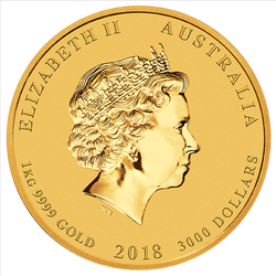 Lunar II: Jahr des Hund 1000 gram Gold 2018