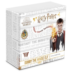 Niue: Harry Potter Classic - Dobby the House Elf 1/4 uncji Złota 2021 Proof