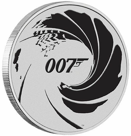 Tuvalu: James Bond 007 colorato 1 oncia d'argento 2022
