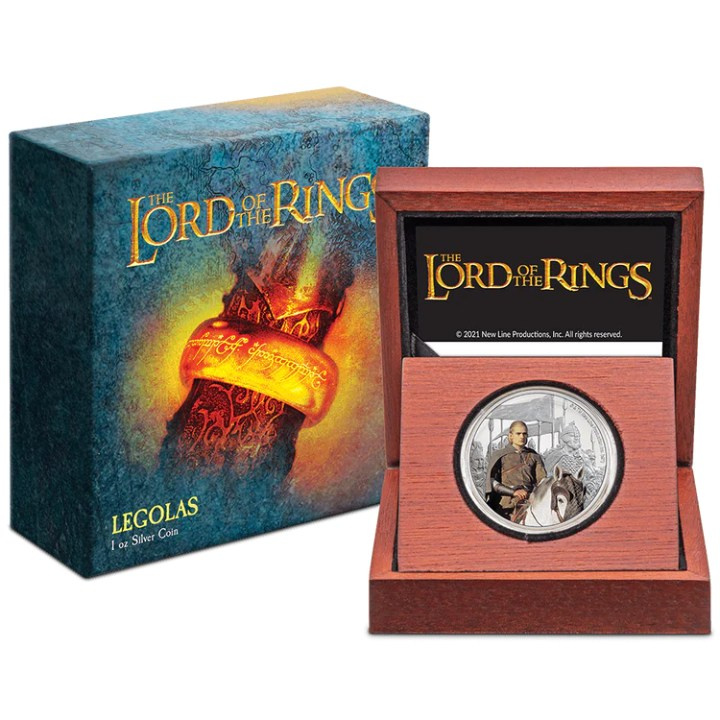Niue: The Lord of the Rings - Legolas kolorowany 1 uncja Srebra 2021 Proof