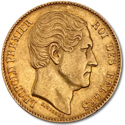 Belgium, 20 Francs Leopold I 1831 -1865