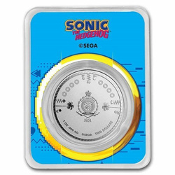 Niue: Sonic Hedgehog kolorowany 1 uncja Srebra 2021