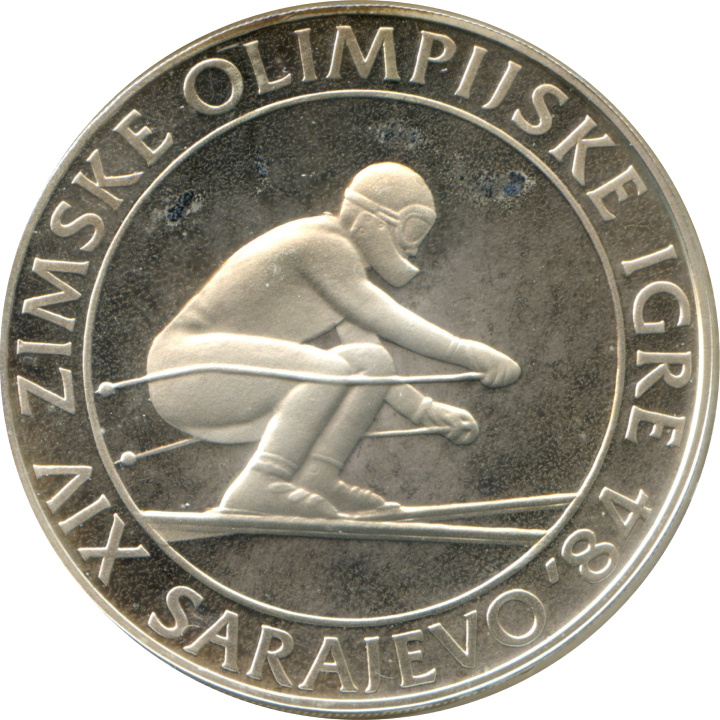 Juego de 15 monedas de plata Yugoslavia: Juegos Olímpicos de Invierno de Sarajevo 1984 Proof