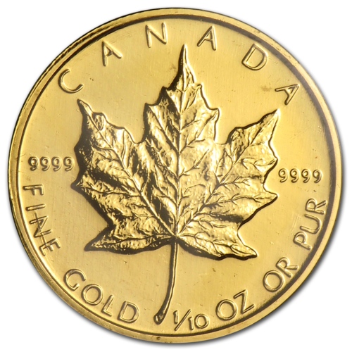 Foglia d'acero canadese 1/10 oncia d'oro 1997