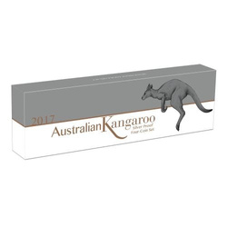4-Münzeset Australisches Känguru 1 oz 1/2 oz 1/4 oz 1/10 oz Silber 2017