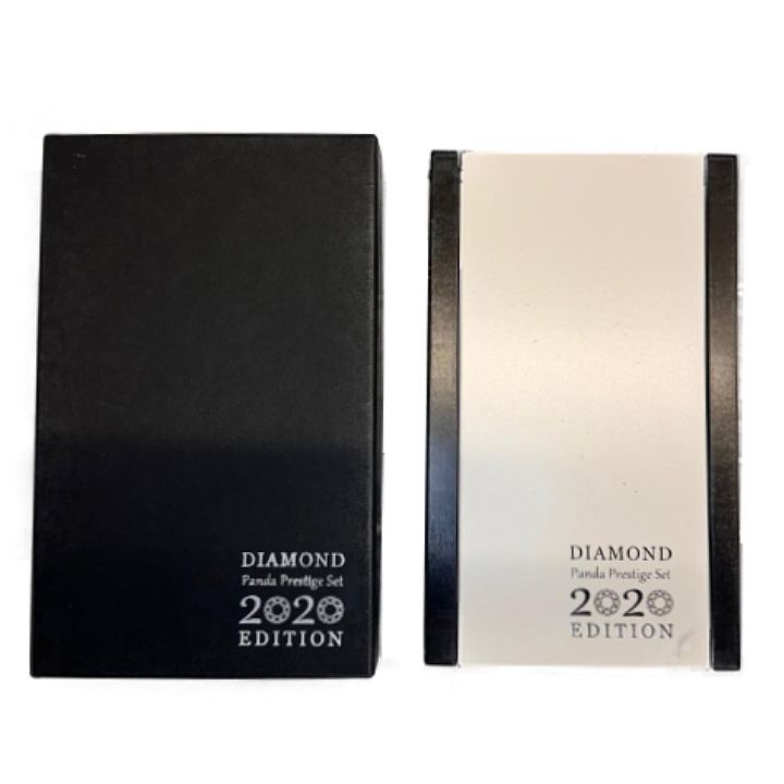 Panda cinese set di 2 monete - 8 grammi d'oro e 30 grammi d'argento 2020 Diamond Prestige