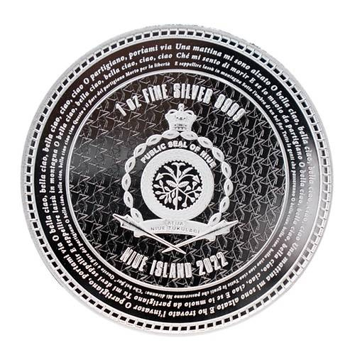 Niue: Bella Ciao 1 unce stříbra 2022 Prooflike