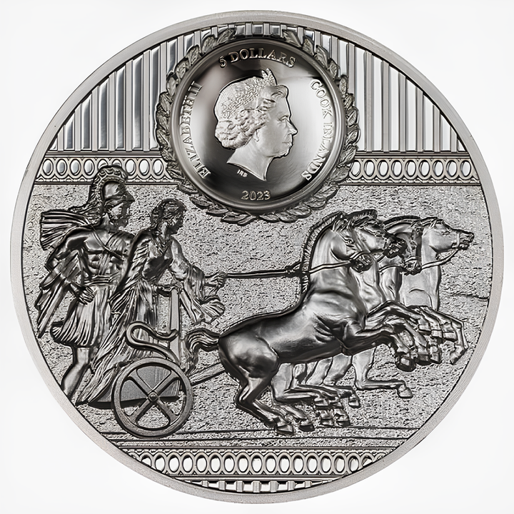 Cook Islands: Sparta 1 oz Silber 2023 Proof Ultra High Relief