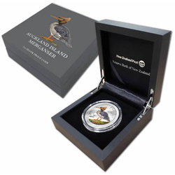 New Zealand Merganser Colorized 2 oz Silver 2021 Proof