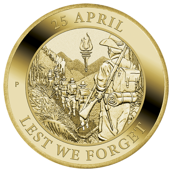 Anzac Day 13,5 g Bronz de aluminiu 2022 în cartonaș verde