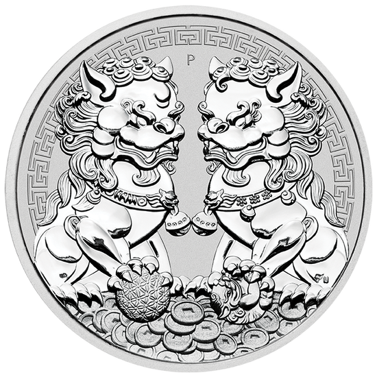 Chińskie Lwy (Double Pixiu) 1 uncja Srebra 2020
