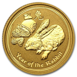 Lunar II: Rok Królika 1/10 uncji Złota 2011