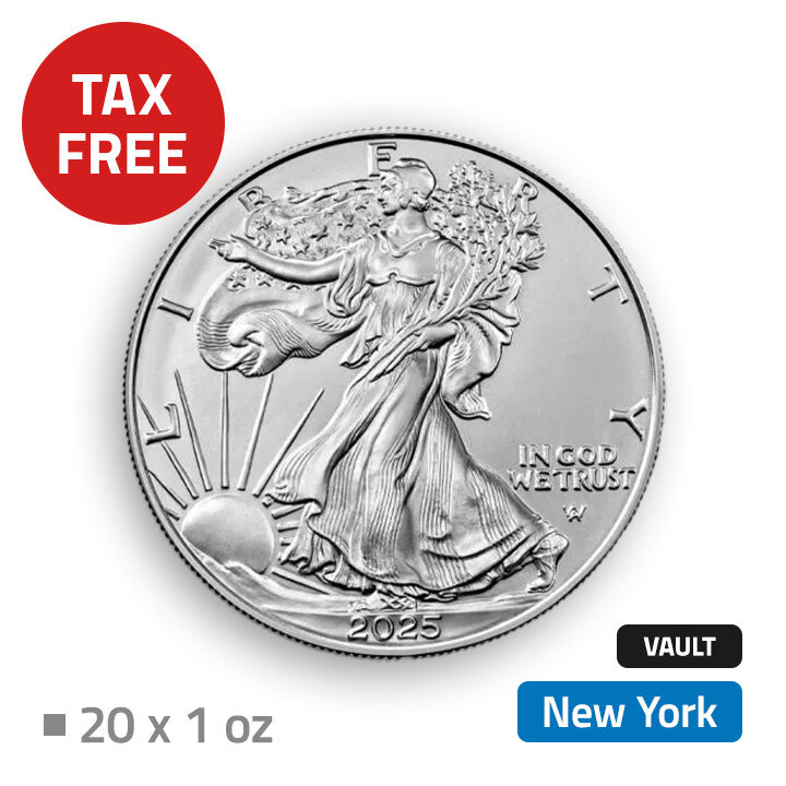 American Eagle 20 oz Silver - located at duty free magazine in New York (Loomis)