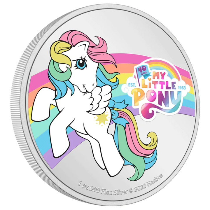 Niue: My Little Pony 40th Anniversary coloreado 1 oz Plata 2023 Proof