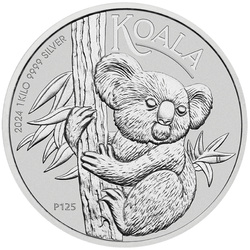 Koala 1000 grammi d'argento 2024