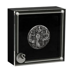 Tuvalu: Fate - The Moirai 2 uncje Srebra 2025 High Relief Antiqued Coin