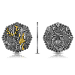Witchcraft - Seeress Ritual pozłacana 1 uncja Srebra 2023 Antiqued Coin