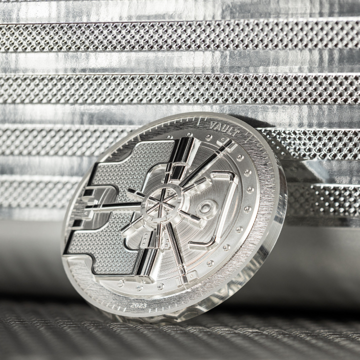 Cook Islands: Vault 3 uncje Srebra 2023 Proof Ultra High Relief