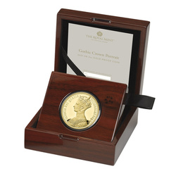 Portrait gothique de la couronne 2 onces d'or 2021 Proof