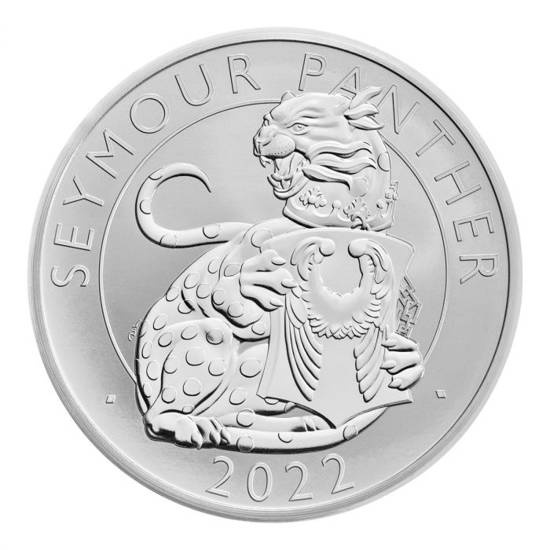 Lot de 2 pièces The Royal Tudor Beasts : Seymour Panther 2 x 1 once 2022 Proof