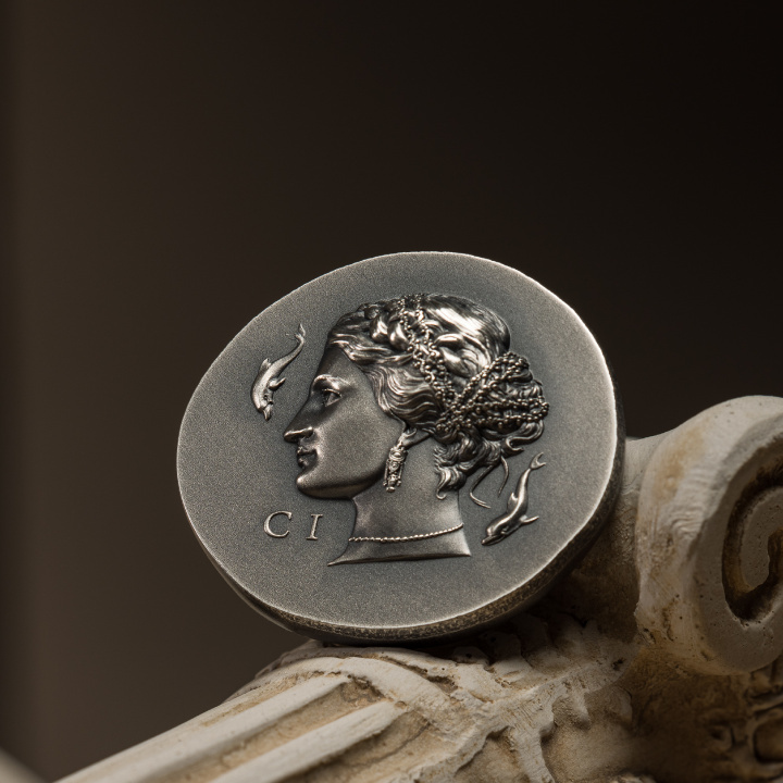 Islas Cook: Arethusa 1 uncja Srebra 2023 Ultra High Relief Antiqued Coin