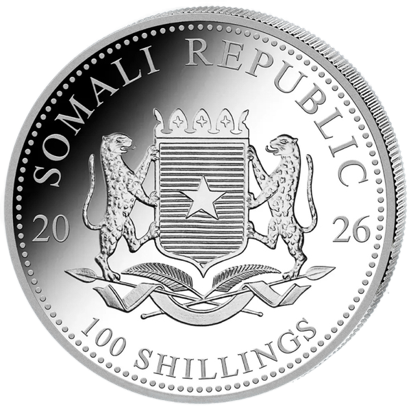 African Wildlife: Somali-Elefant 1 Unze Silber 2026 Privy Mark WMF Berlin