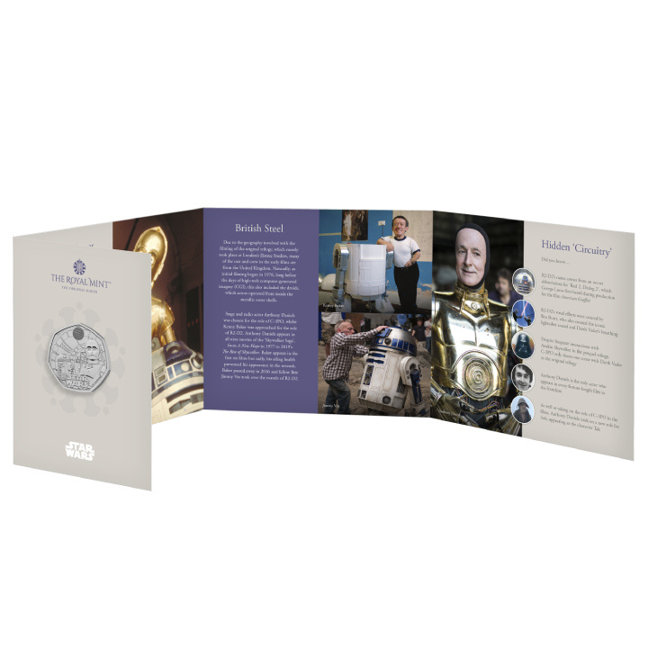 Star Wars R2-D2 and C-3PO 50p Cupronichel 2023