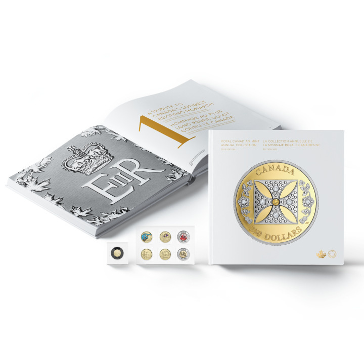 Set Canada: Album de colecție anuală cu ediție specială 7 monede 2022