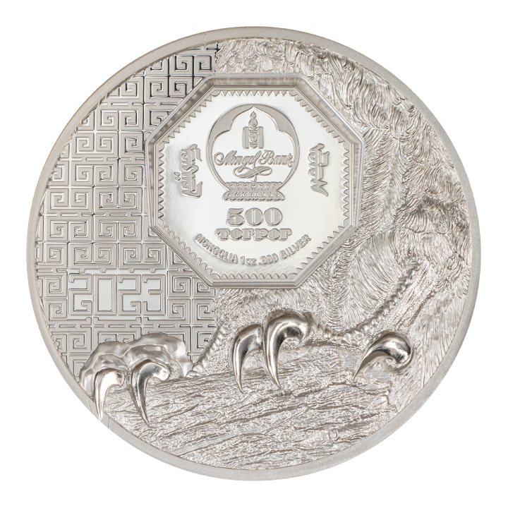 Mongolia: Mongolian Falcon 1 oz Silber 2023 Proof Ultra High Relief Coin