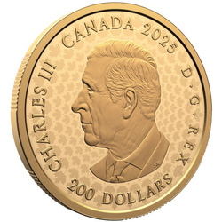 Canada : Grands chasseurs - Loup gris 200 Or 2025 Proof Pièce à très haut relief