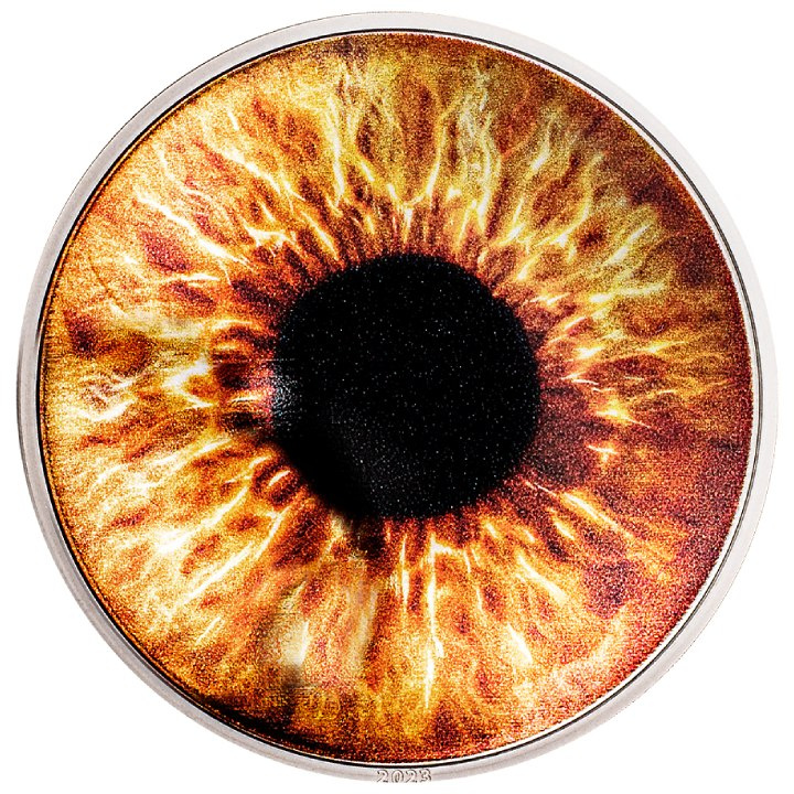 Palau: Coloreyezed – Hazel Brown coloured 1 oz Silver 2023 Proof 