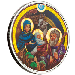 Barevná medaile Bethlehem Nativity 1 oz stříbra Prooflike