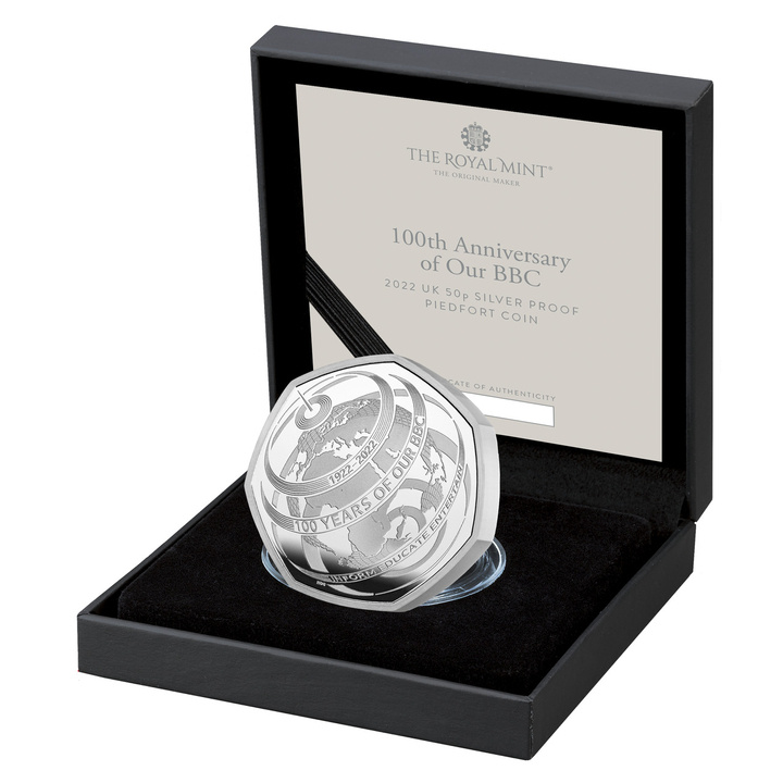 100. Rocznica BBC Srebro 2022 Proof Piedfort Coin