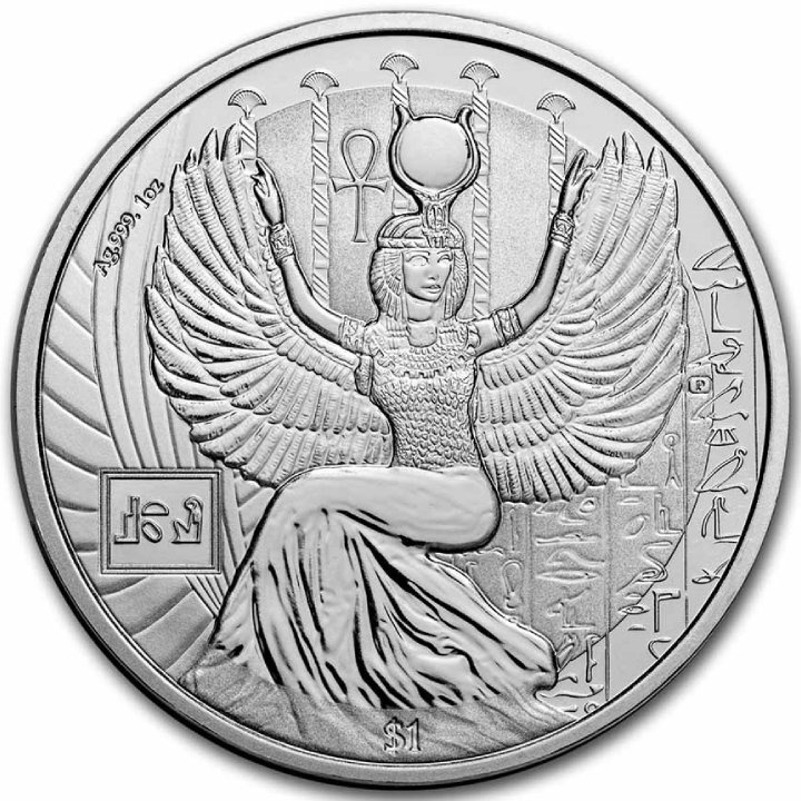 Sierra Leone: Egyptian Gods - Isis 1 uncja Srebra 2023