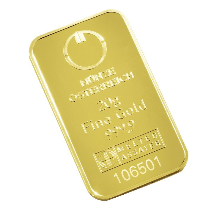 Sztabka Austrian Mint 20 gramów Złota