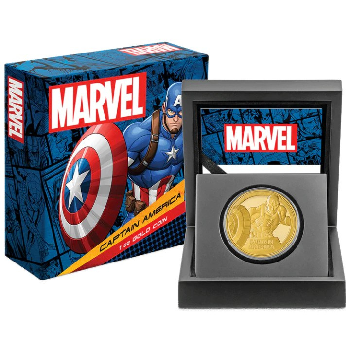 Niue: Marvel - Captain America 1 uncja Złota 2023 Proof